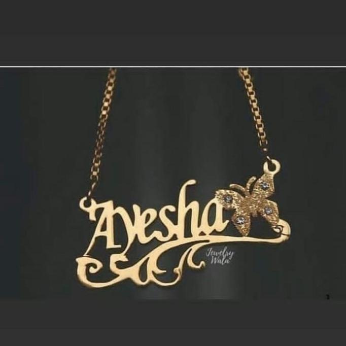 Butterfly Single Name Necklace