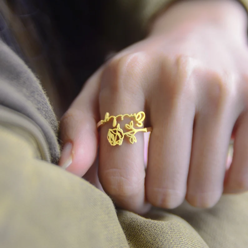 FLOWER NAME RING